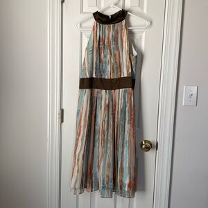 Ashley Stewart Striped Halter Dress